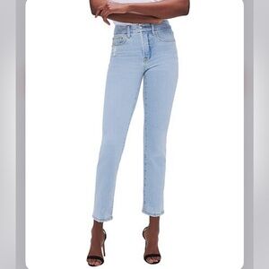 GOOD AMERICAN Classic Indigo Slim Straight Leg Jeans size 6